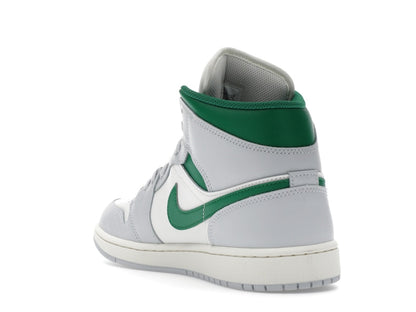 Jordan 1 Mid White Pure Platinum Pine Green