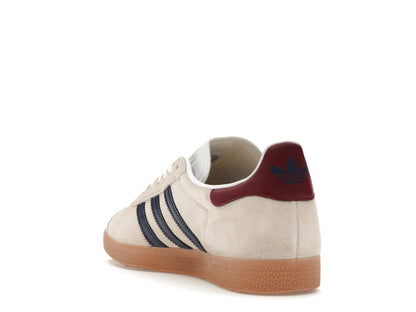 adidas Gazelle Beige Dark Blue Collegiate Burgundy