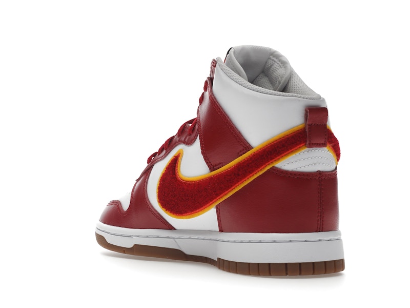 Nike Dunk High Chenille Swoosh White Gym Red