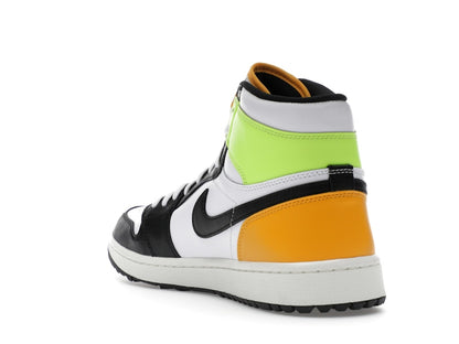 Jordan 1 Retro High Golf White University Gold Volt Black