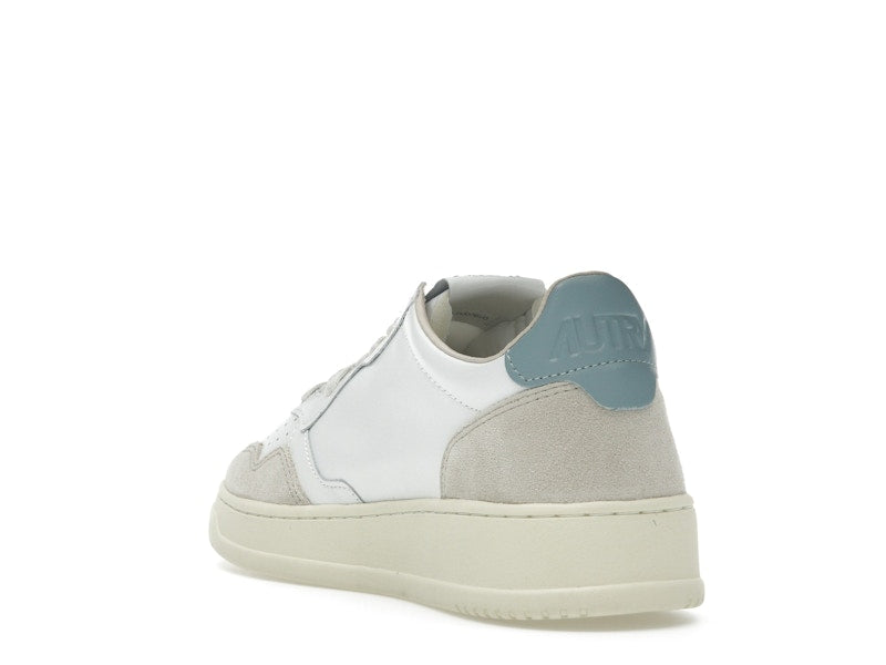 Autry Medalist Leather Low White Silver Blue