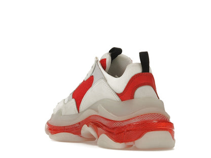 Balenciaga Triple S Clear Sole White Red