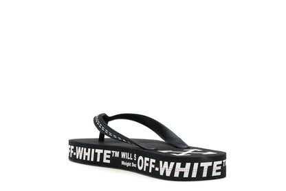 Off-White Logo Typographic Flip Flop Black SS20
