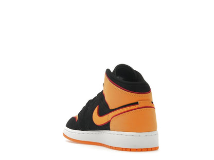 Jordan 1 Mid SE Black Vivid Orange (GS)