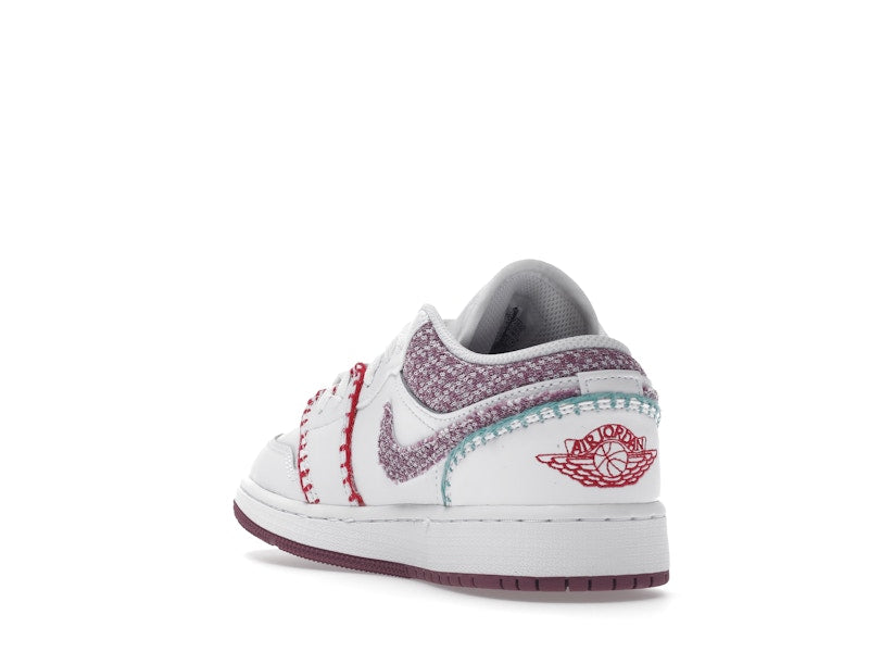 Jordan 1 Low White Light Bordeaux (GS)