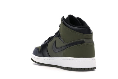 Jordan 1 Mid Olive Canvas Black (GS)