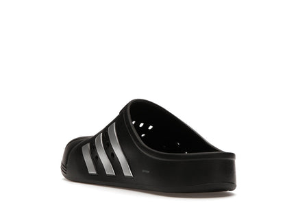 adidas Adilette Clog Black Silver