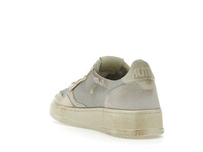 Autry Medalist Leather Low Grey White Super Vintage