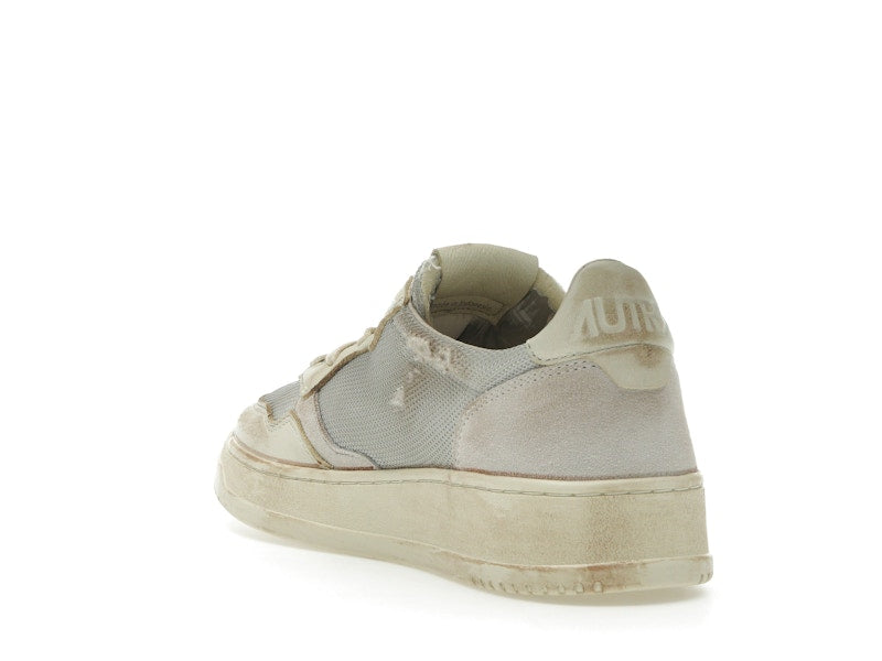 Autry Medalist Leather Low Grey White Super Vintage