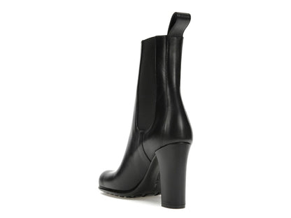 Bottega Veneta Storm Moulded Toe Leather Chelsea Boot Black (Women's)