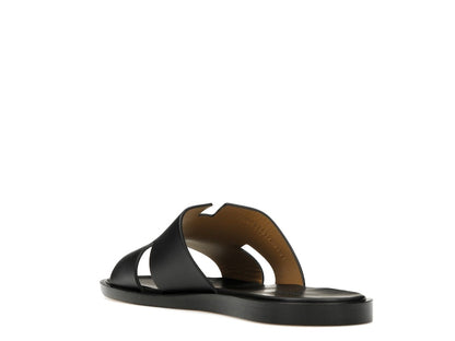 Hermes Izmir Sandal Noir Smooth Calfskin Leather