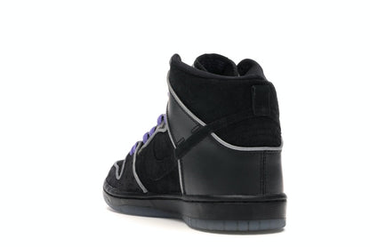 Nike SB Dunk High Black Purple Box