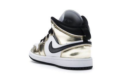 Jordan 1 Mid Metallic Gold Black White (PS)