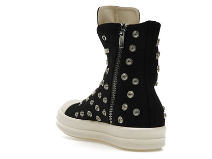 Rick Owens DRKSHDW Sneaks Studded Eyelets Black Milk
