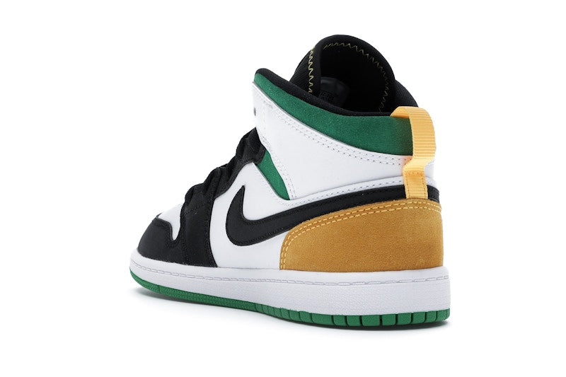 Jordan 1 Mid SE White Laser Orange Lucky Green (PS)