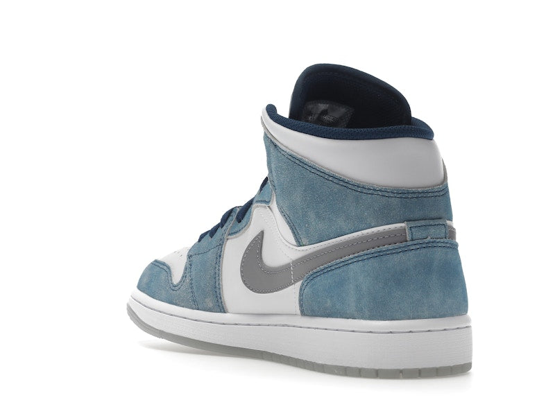 Jordan 1 Mid French Blue Fire Red