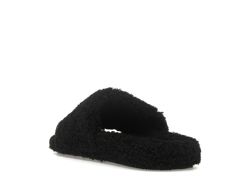 Balenciaga Paris Furry Slide Black