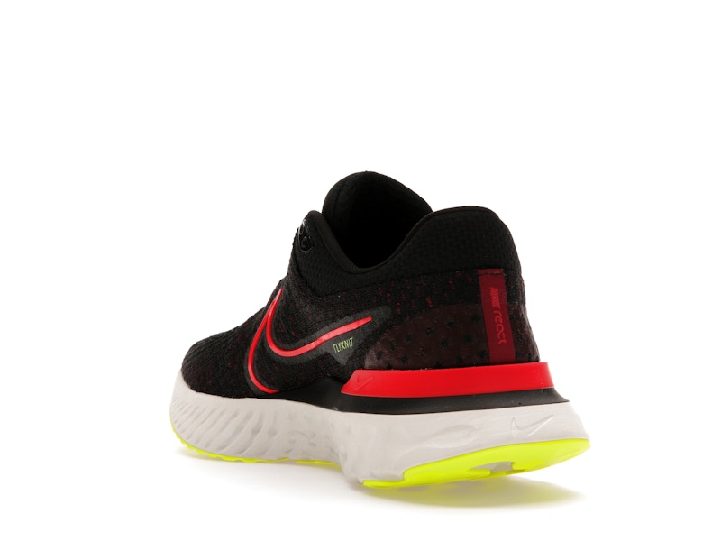 Nike React Infinity Run Flyknit 3 Black Siren Red Volt