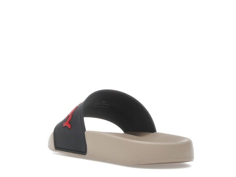 Burberry Embossed Logo Slide Black Red Tan (Women's)