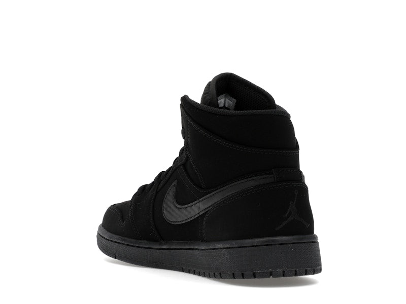 Jordan 1 Mid Black Black White