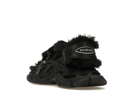 Balenciaga Track Sandal Fake Fur Black