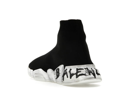 Balenciaga Speed 2.0 Graffiti Recycled Knit Black (Women's)