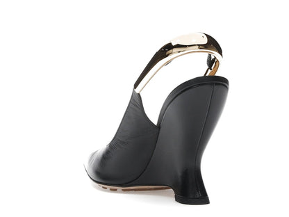 Bottega Veneta Punta Pointed-Toe Slingback Pumps Black (Women's)