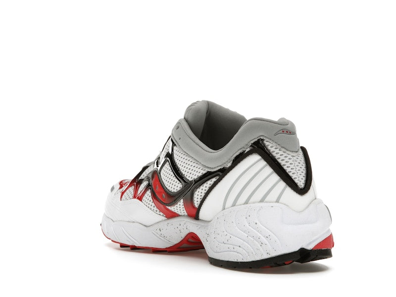 Saucony Grid Web White Grey Red
