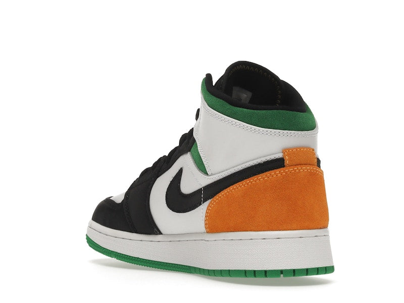 Jordan 1 Mid SE White Laser Orange Lucky Green (GS)