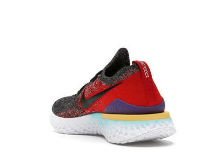 Nike Epic React Flyknit 2 Black Hyper Jade University Red