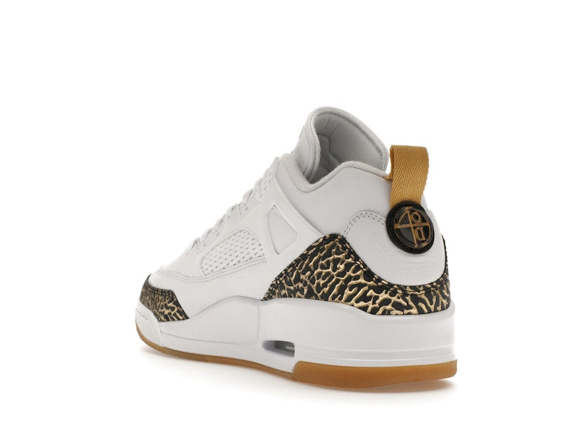 Jordan Spizike Low White Metallic Gold