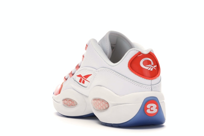 Reebok Question Low Patent Toe Orange