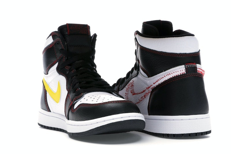 Jordan 1 Retro High Defiant White Black Gym Red
