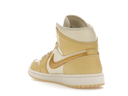 Jordan 1 Mid SE Pale Vanilla Metallic Gold (Women's)