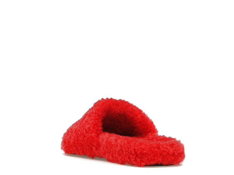 Balenciaga Furry Slide Red White (Women's)