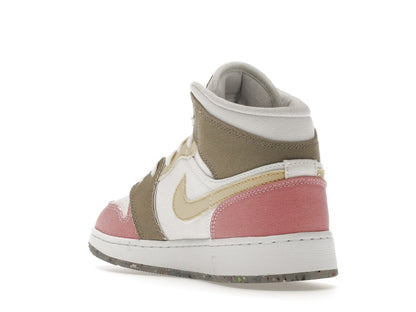 Jordan 1 Mid SE Pastel Vivid Green Grind (GS)