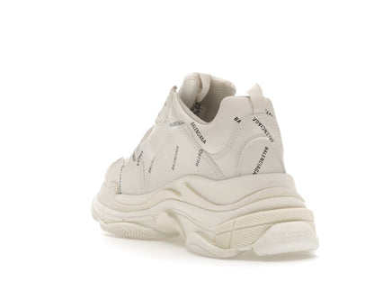 Balenciaga Triple S Allover Logo White