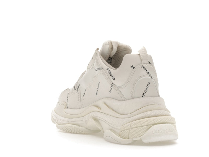Balenciaga Triple S Allover Logo White