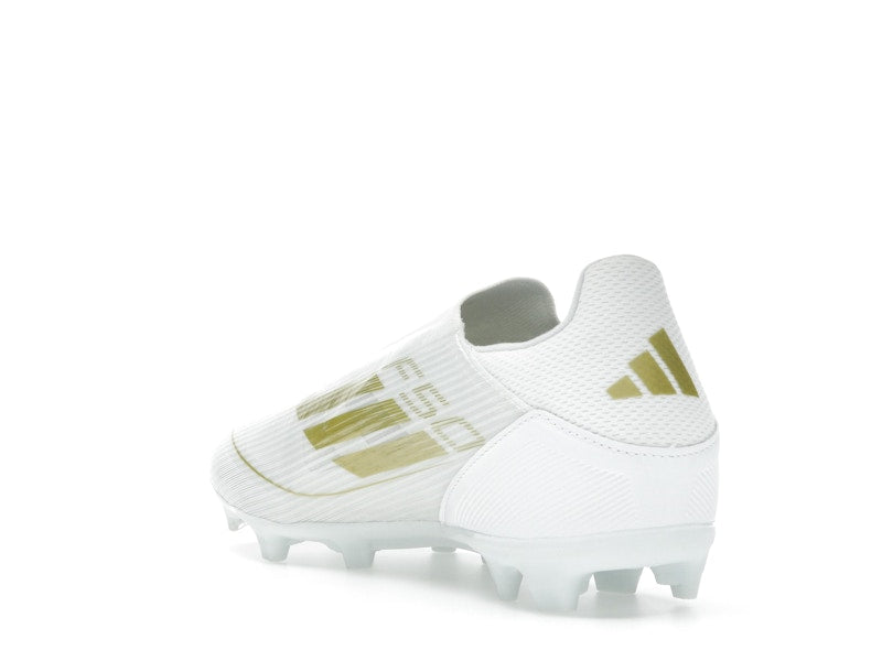 adidas F50 League Laceless Firm/Multi-Ground Cloud White Gold Metallic