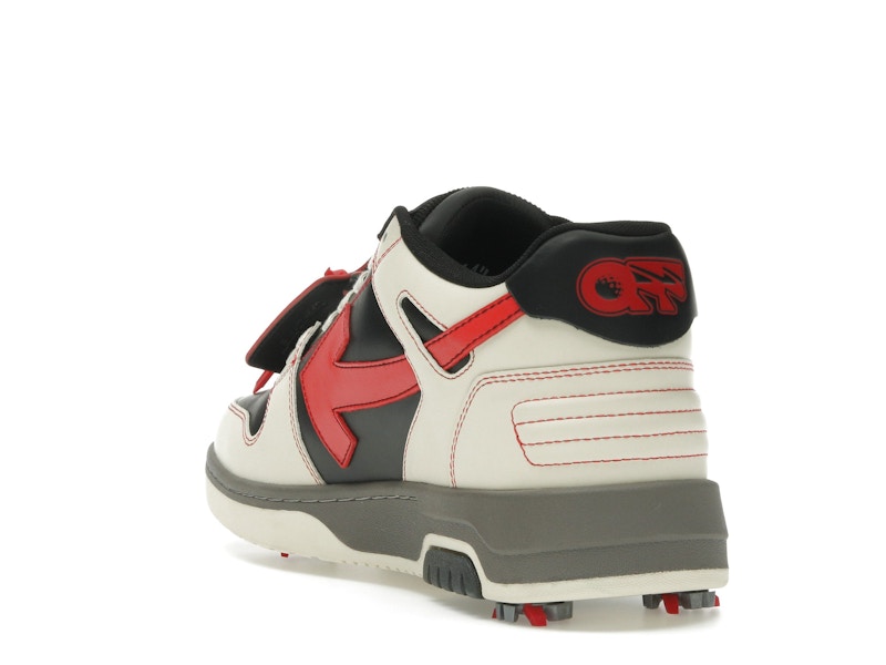 OFF-WHITE Out Of Office OOO Low Tops Golf Paris Hilinski Red Black