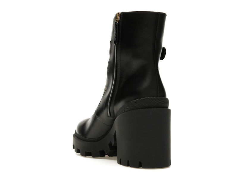 Gucci Buckles Ankle Boots Black Beige (Women's)