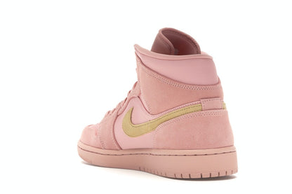 Jordan 1 Mid Coral Gold