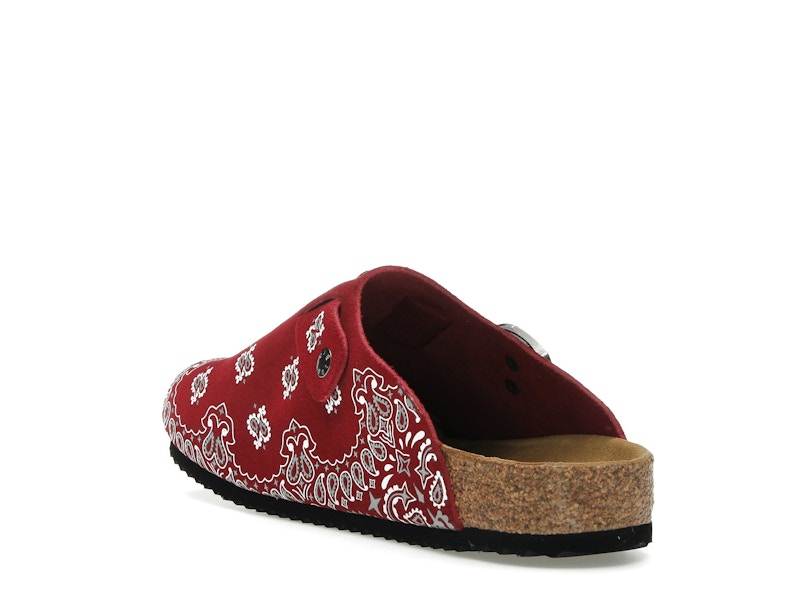 Bravest Studios Suede Paisley Clogs Burgundy