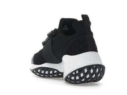 Roger Vivier Viv' Run Fabric Black White Crystal Buckle (Women's)