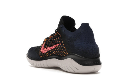 Nike Free RN Flyknit 2018 Black Flash Crimson Orange Peel