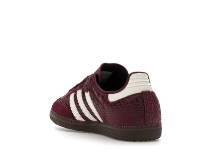 adidas Samba OG Snakeskin Maroon Cream White (Women's)
