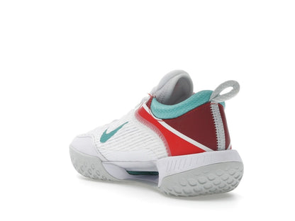 Nike Court Zoom NXT HC White Light Silver Habanero Red Washed Teal (Women's)