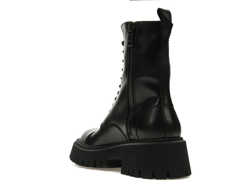 Balenciaga Tractor 20mm Zip Up Boot Black