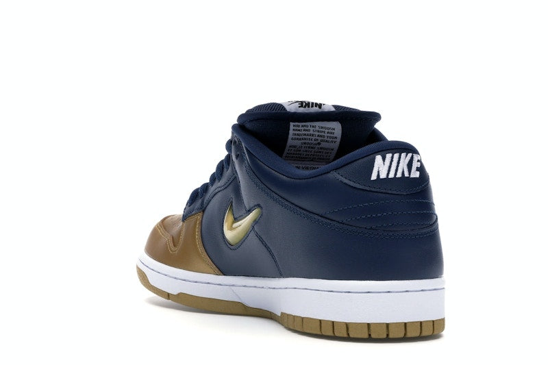 Nike SB Dunk Low Supreme Jewel Swoosh Gold
