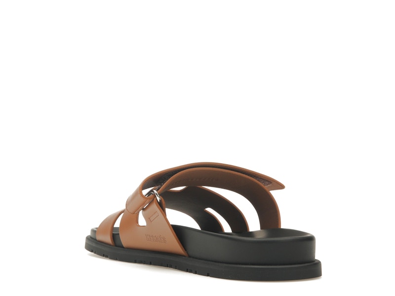 Hermes Chypre Sandal Naturel Black Smooth Calfskin Leather (M)